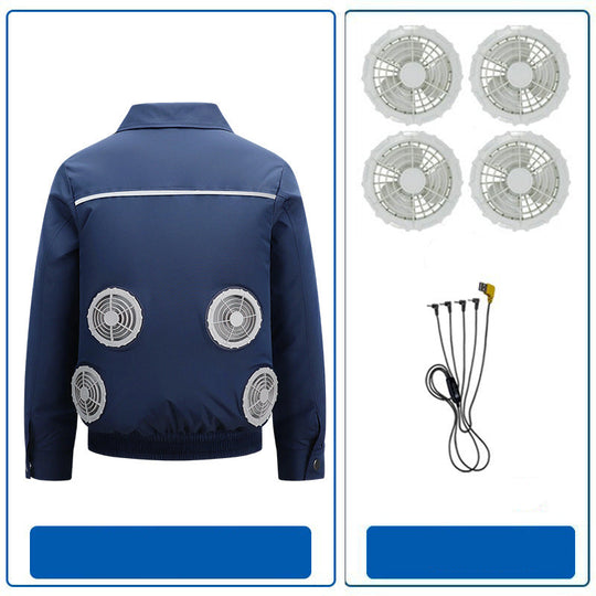 Herren nan atmungsaktive Kühljacke mit integrierten USB-Lüftern EB