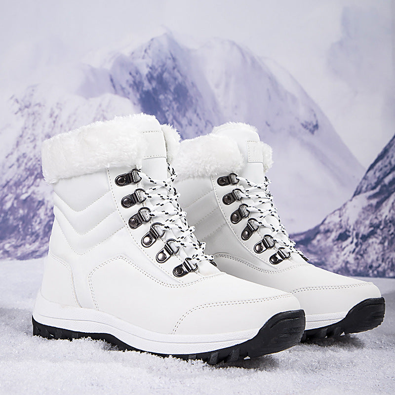 Damen Winterstiefel mit weichem Kunstfellkragen und rutschfester Laufsohle EB