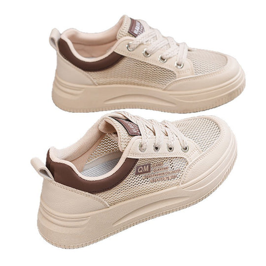 Damen Sportliche Sneakers mit atmungsaktiver Netzoberfläche und dämpfender Sohle EB