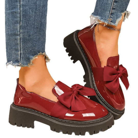 Damen Loafers mit elegantem Schleifen-Design und rutschfester Sohle EB