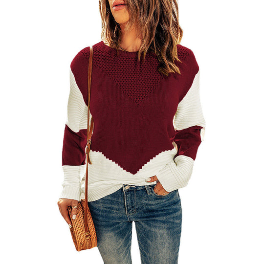 Damen Strickpullover mit geometrischem Design und angenehmer Passform EB