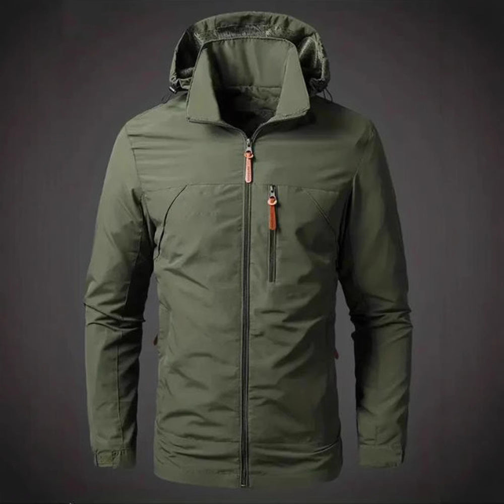Herren Wetterfeste Funktionsjacke mit verstellbarer Kapuze EB