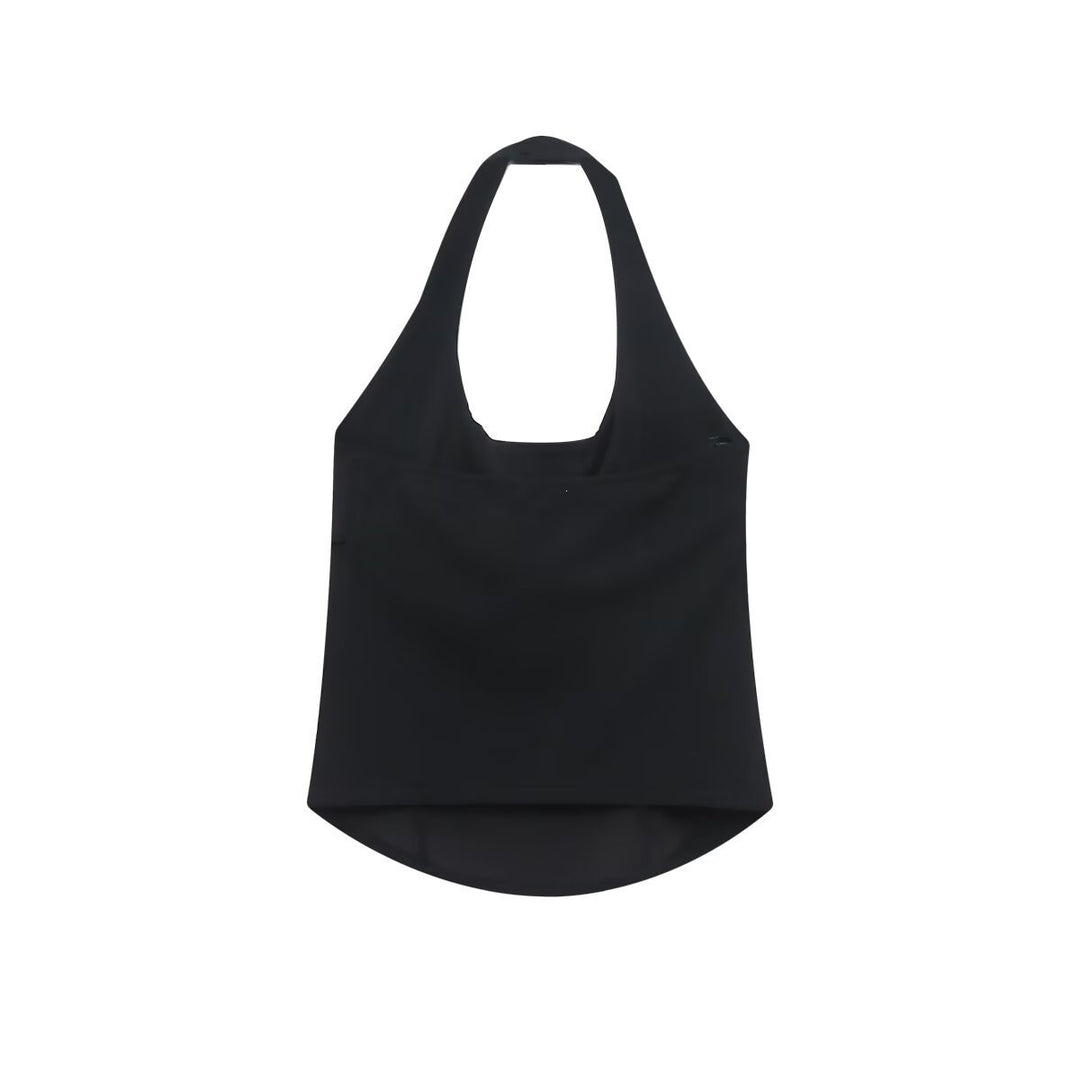 Damen elegantes Neckholder-Oberteil mit raffiniertem Knoten-Detail EB
