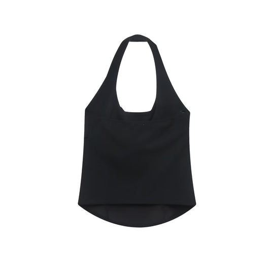 Damen elegantes Neckholder-Oberteil mit raffiniertem Knoten-Detail EB