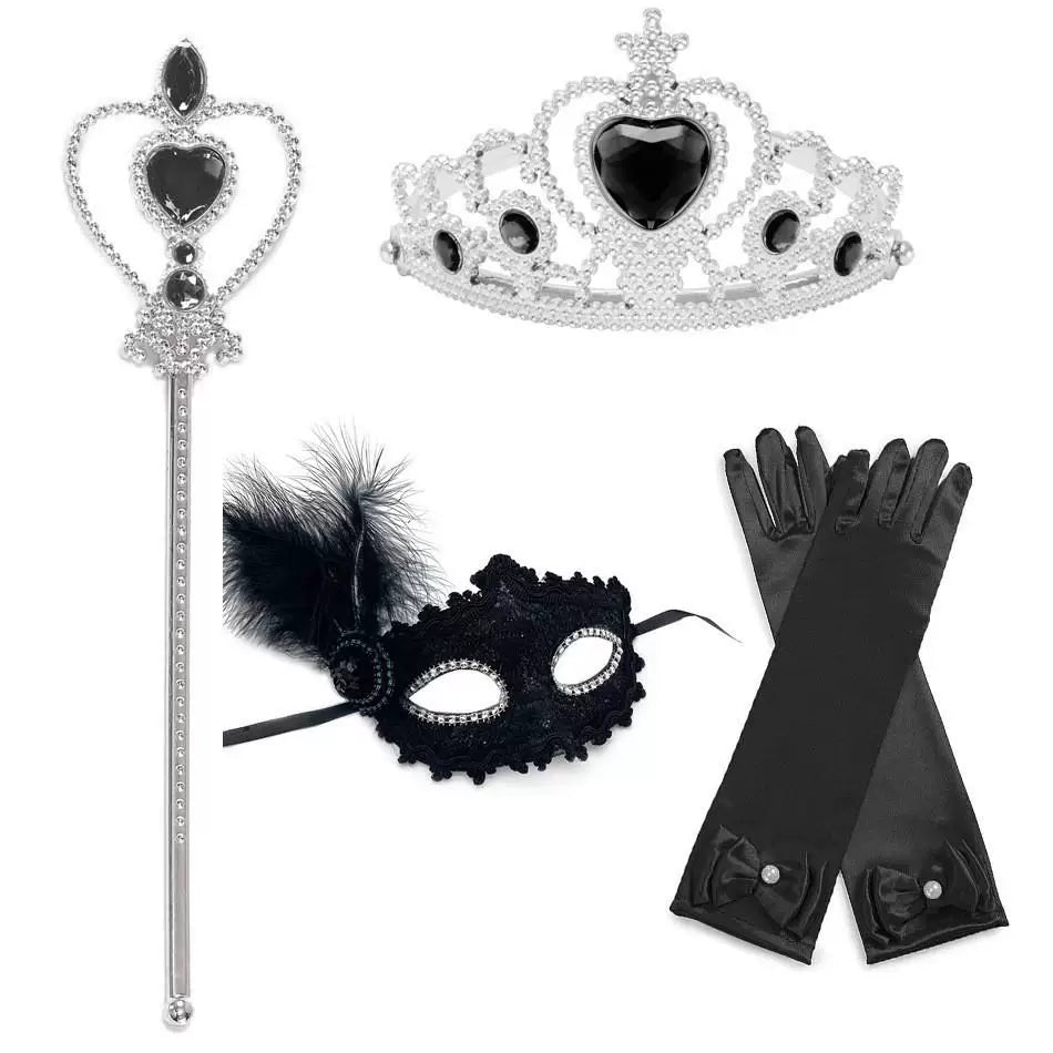 Damen Gothic-Lolita Kleid Stufenrock Rüschenkragen