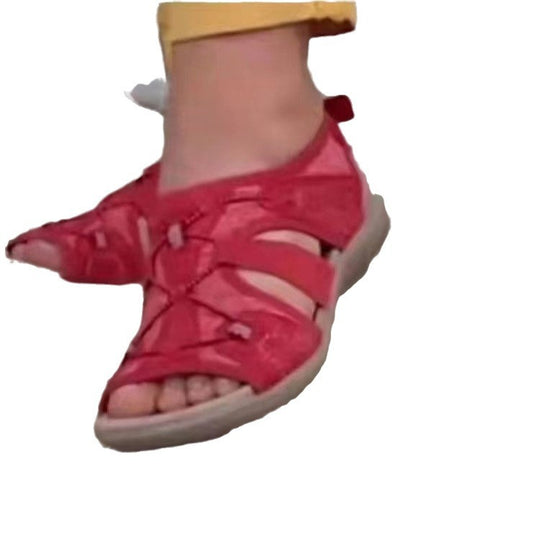 Damen Komfortable Sandalen mit flexiblen Riemen und anatomischem Fußbett EB