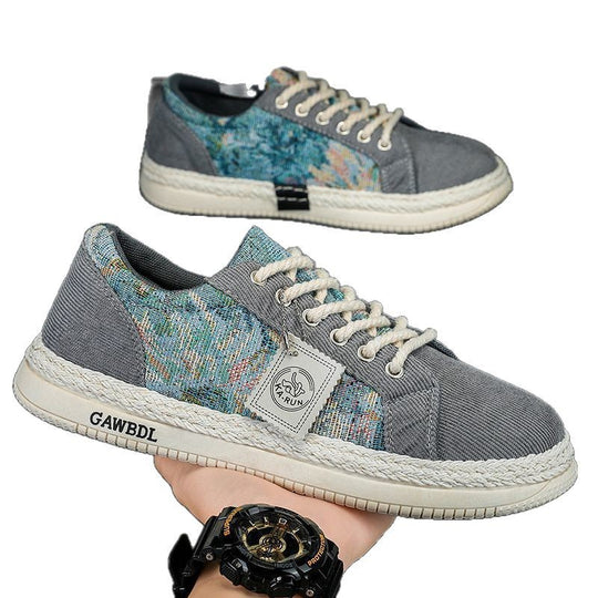 Damen modische Sneakers mit buntem Textilmix und robuster Sohle EB