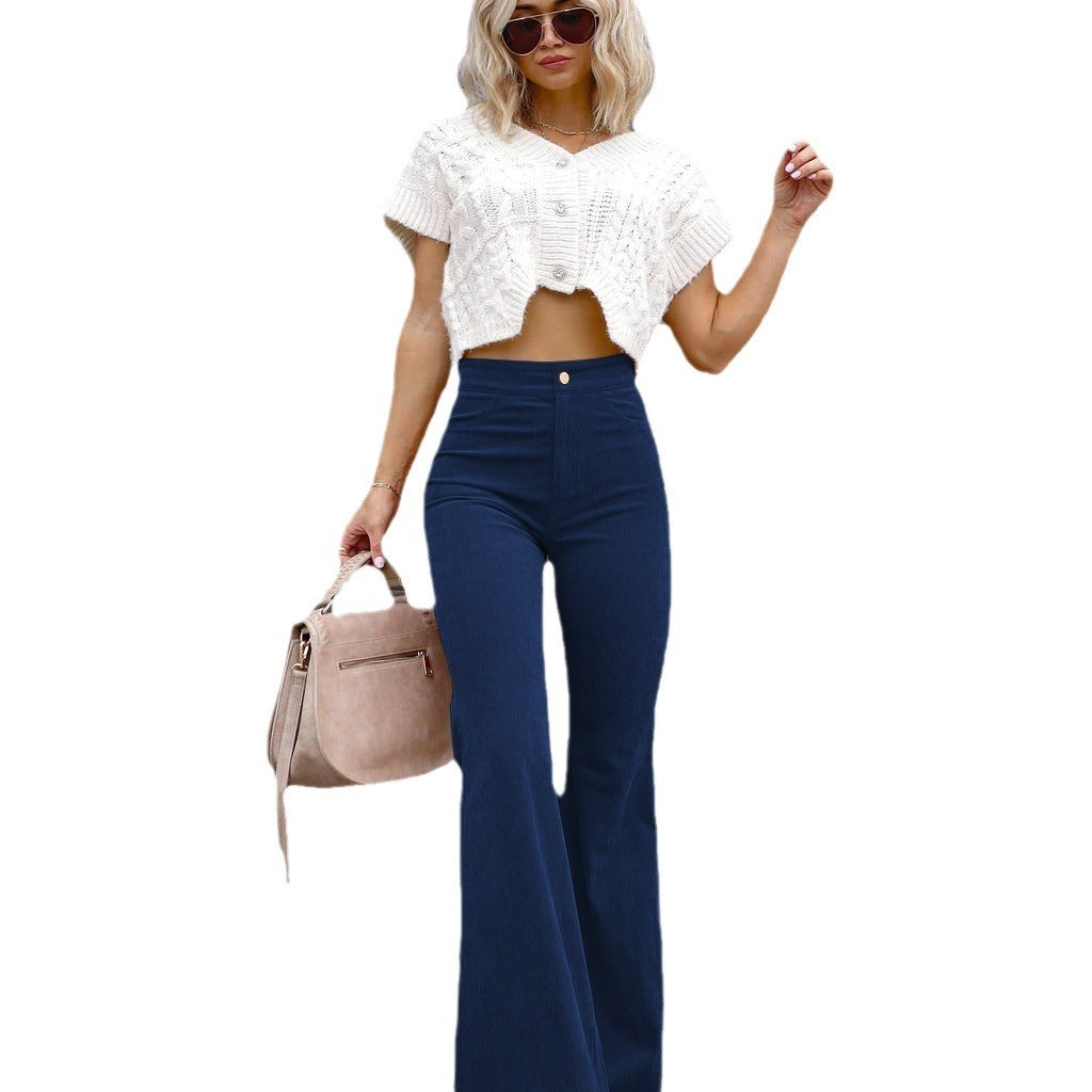 Damen Flared Jeans mit hohem Bund und tailliertem Schnitt EB