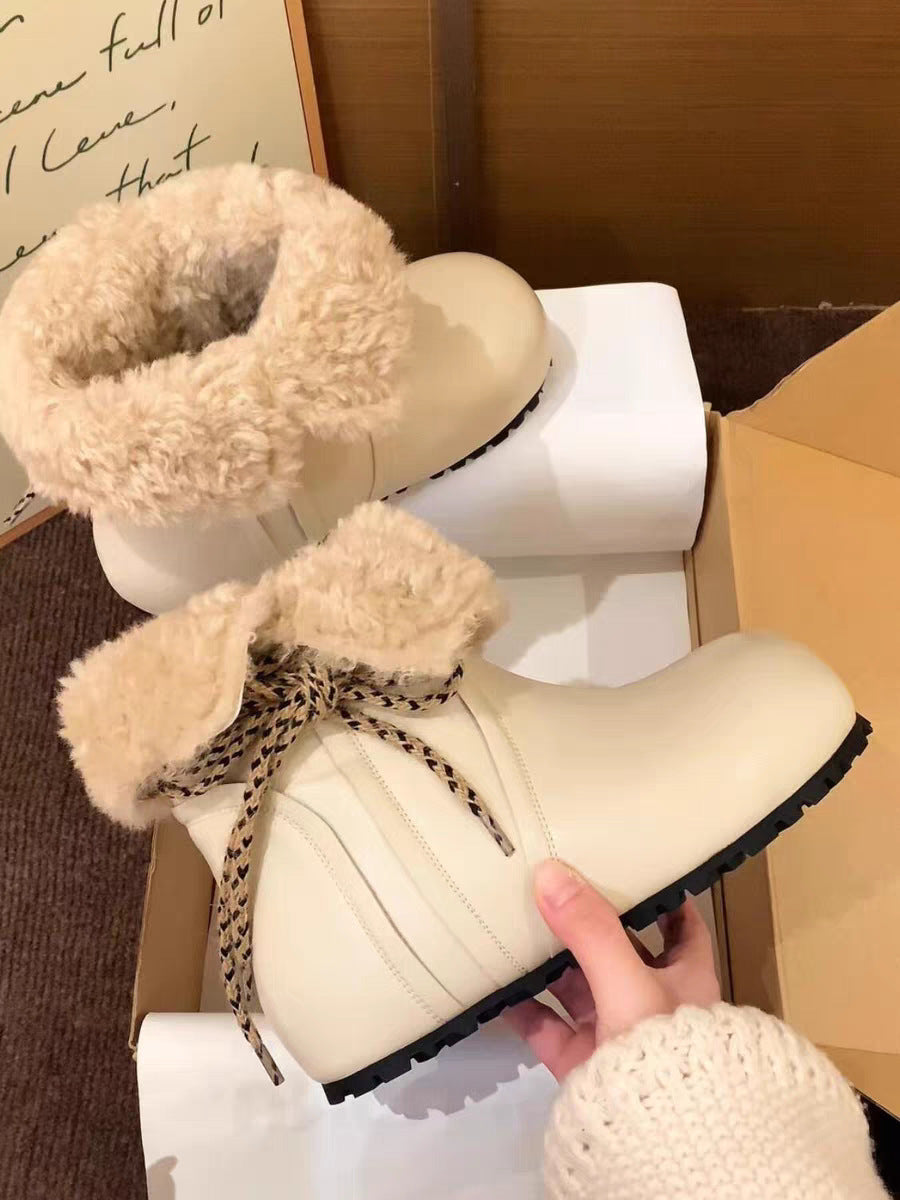 Damen Trendige Winterboots mit kuscheligem Innenfutter und stylischer Schnürung EB