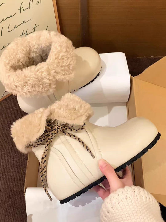 Damen Trendige Winterboots mit kuscheligem Innenfutter und stylischer Schnürung EB