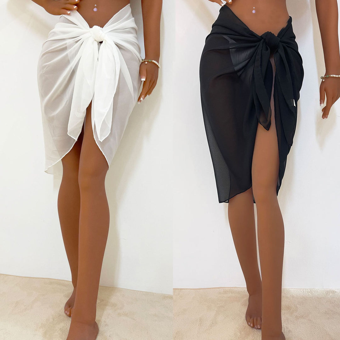 Damen eleganter beachy Sarong mit Binde-Detail EB