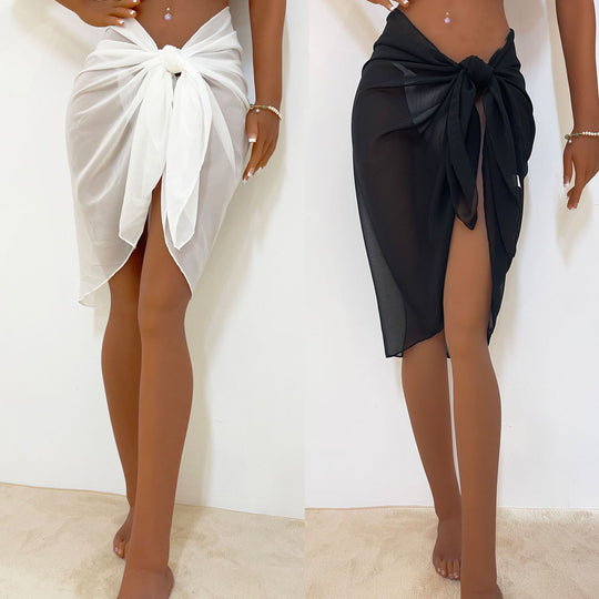 Damen eleganter beachy Sarong mit Binde-Detail EB