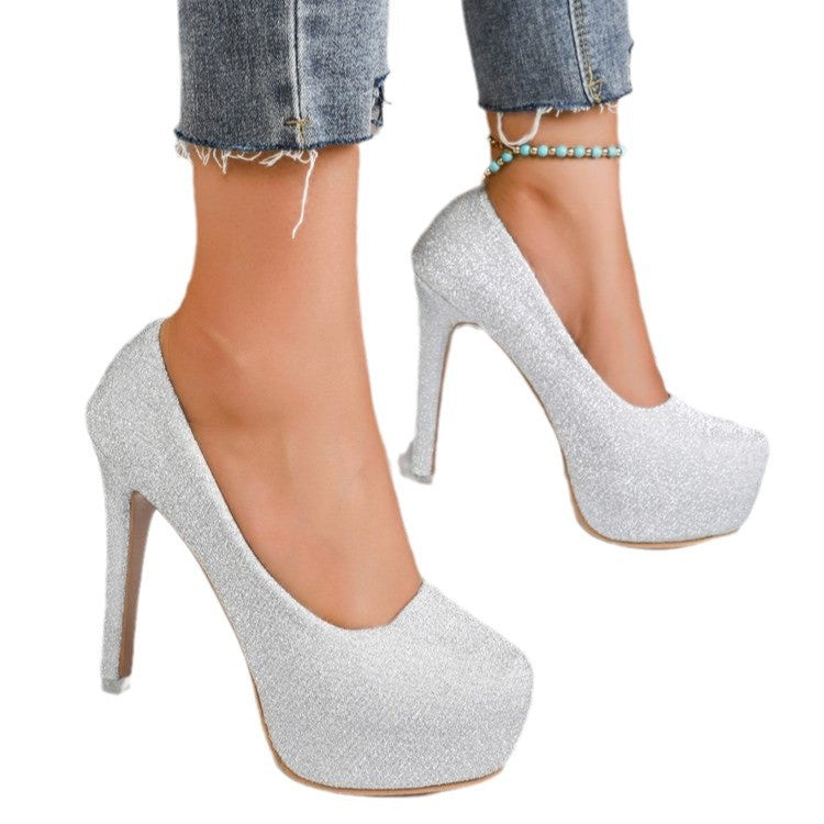 Damen Glitzernde High Heels EB