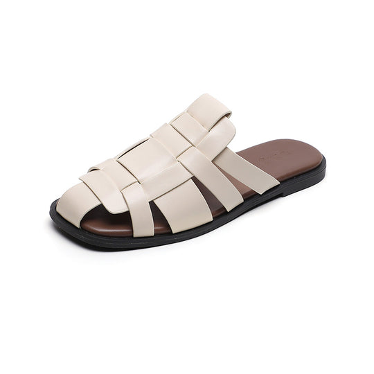 Damen modische Fußbett-Sandalen mit geflochtenen Riemen EB
