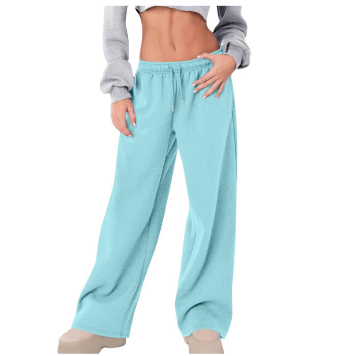 Damen nan weite High-Waist Relaxhose mit Kordelzug und verdeckten Seitentaschen EB