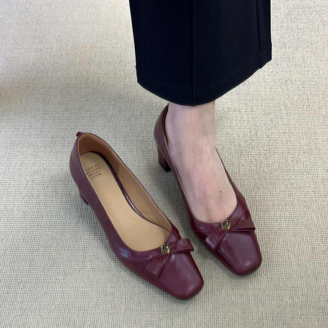 Damen elegante Blockabsatz-Pumps mit modischem Riemchen EB