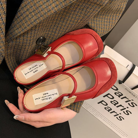 Damen elegante Ballerinas mit modischem Riemchen und komfortabler Innensohle EB