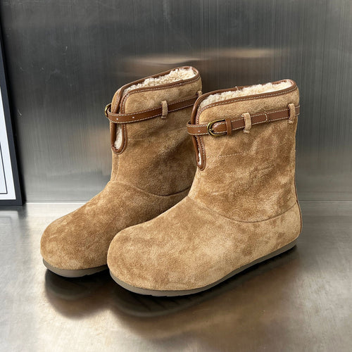 Damen modische und warme Stiefel mit weichem Innenfutter EB