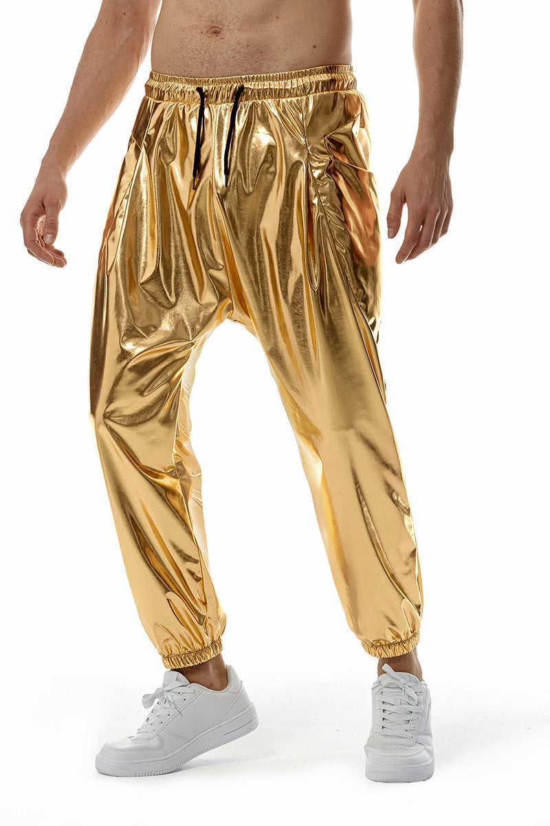 Herren Sportliche Relaxed-Fit Trainingshose mit reflektierender Oberfläche EB