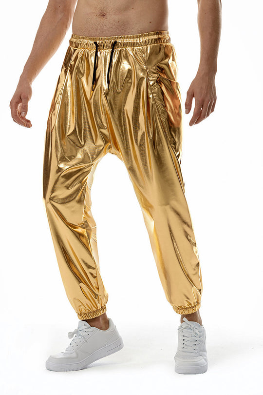Herren Sportliche Relaxed-Fit Trainingshose mit reflektierender Oberfläche EB