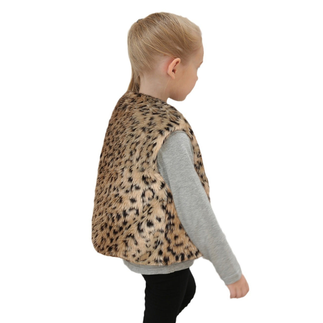 Damen Modischer Leopardenfell-Weste EB