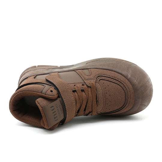 Damen Sportliche High-Top Sneakers mit praktischem Klettverschluss und strapazierfähigem Obermaterial EB