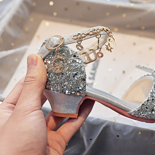 Mädchen Elegante und funkelnde Sandalen mit großen Schleifen EB
