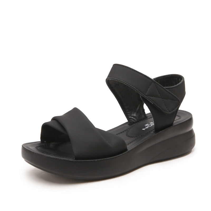 Damen Komfortable Sandalen mit gekreuztem Riemendesign EB