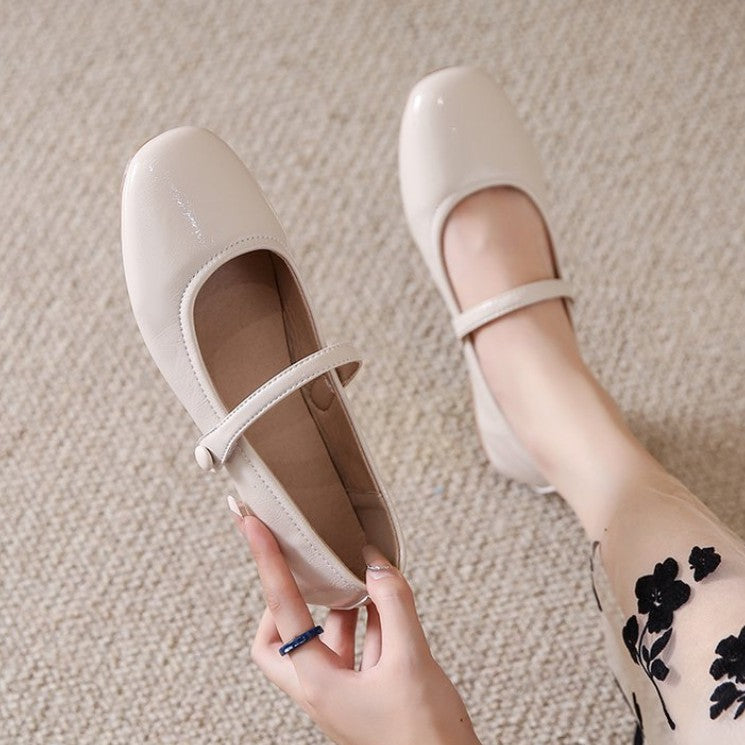 Damen Ballerinas mit dekorativem Riemchen und komfortabler Sohle EB