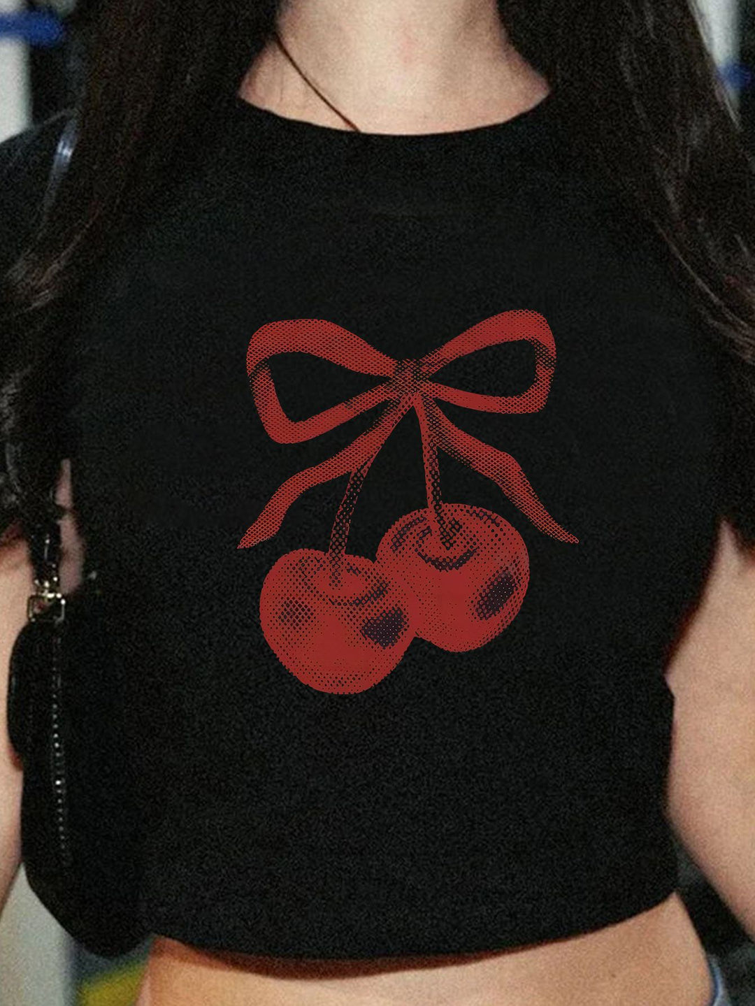 Damen Crop-T-Shirt mit inspirierendem Statementdruck EB