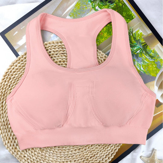 Damen Sport-Bustier mit atmungsaktivem Mischgewebe und stützenden Cups EB