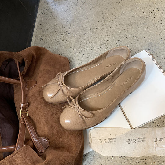 Damen Ballerinas mit dekorativem Schleifenakzent und ergonomischer Innensohle EB
