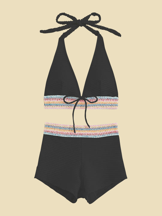 Damen Bikini-Set mit hoch geschnittenen Shorts EB