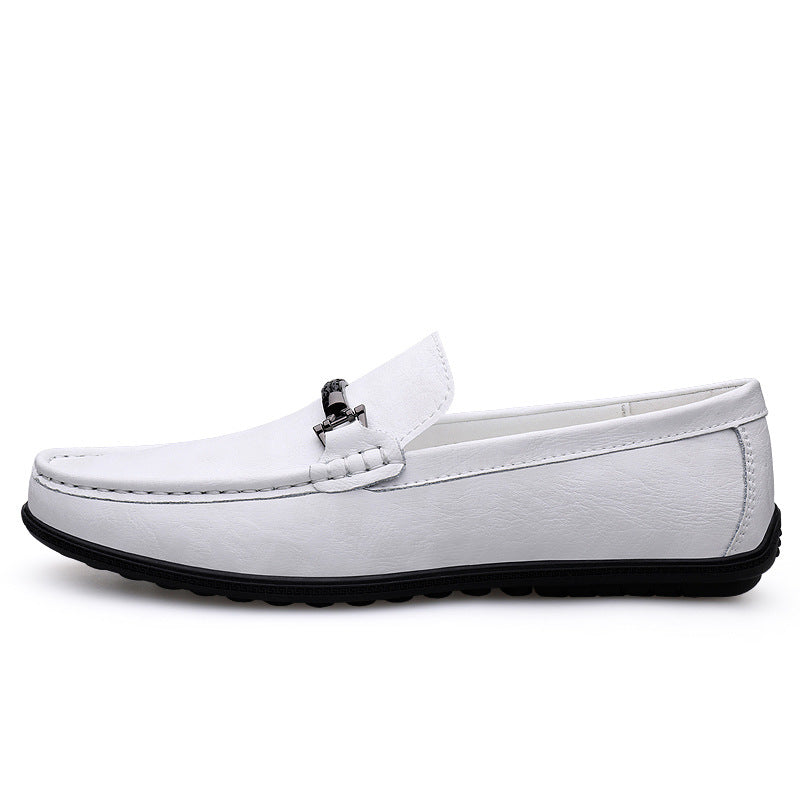 Damen Elegante Mokassins aus hochwertigem Leder mit modischem Schnallenverschluss EB
