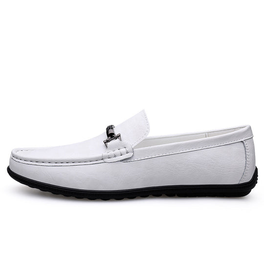 Damen Elegante Mokassins aus hochwertigem Leder mit modischem Schnallenverschluss EB