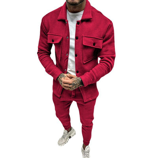 Herren lässige Sweatjacke mit funktionalen Taschen und modernem Kragen EB