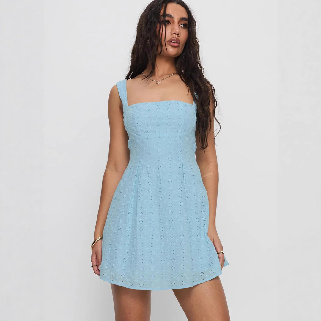 Damen Sommerliches Minikleid mit zauberhaftem Blütenmuster und verstellbaren Trägern EB