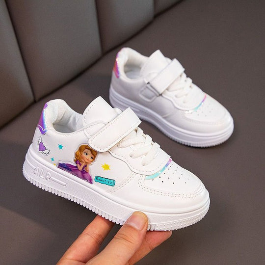 Damen Sneakers mit verspieltem Prinzessinnenmotiv und praktischem Klettverschluss EB