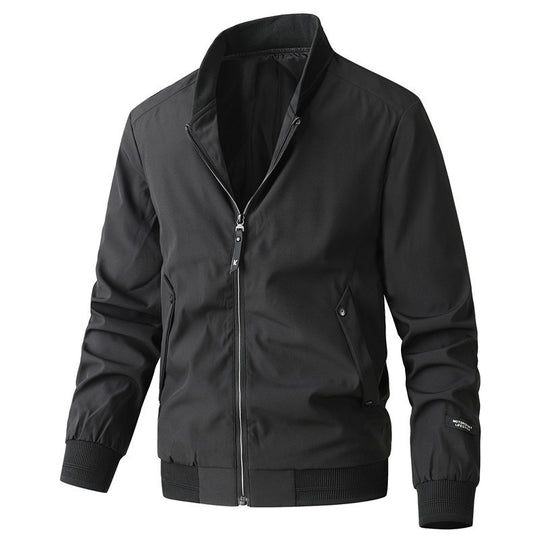 Herren stylische Freizeitjacke mit modischem Stehkragen EB