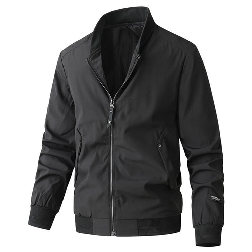 Herren stylische Freizeitjacke mit modischem Stehkragen EB