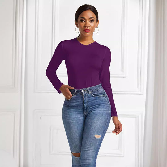 Damen Eleganter Langarmbody mit hohem Beinausschnitt EB