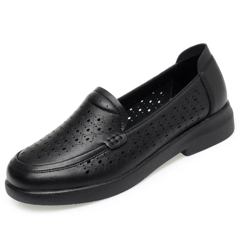 Damen atmungsaktive Mokassins mit eleganten Perforationen EB