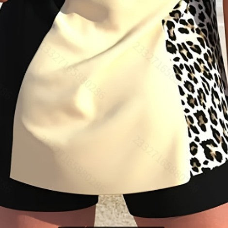 Damen Freizeit Tankini mit modernem Animal-Print und verstellbaren Trägern EB