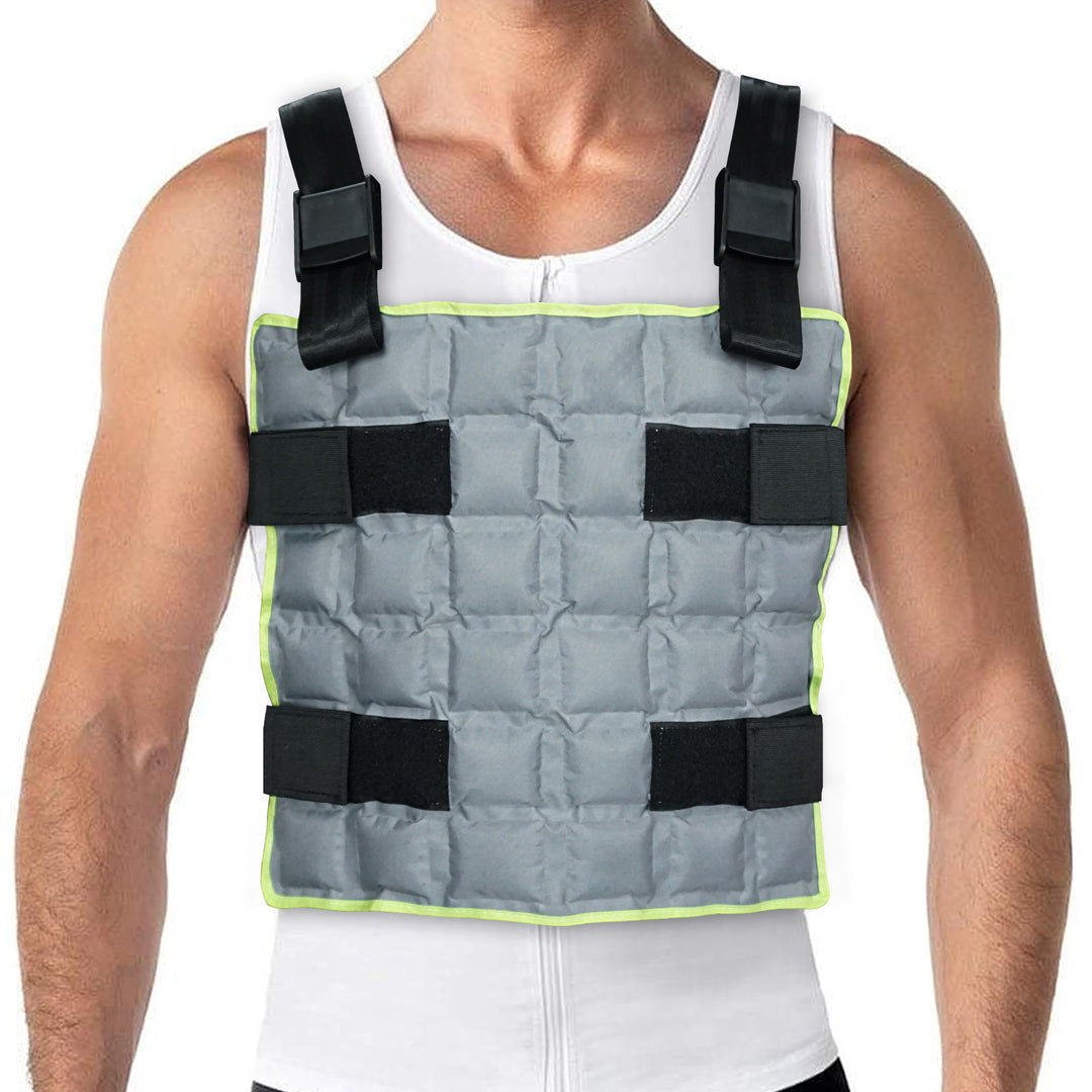 Unisex nan verstellbare Trainingsgewichtsweste mit modularen Gewichtstaschen, Klettfixierung und gepolsterten Schultergurten R&B