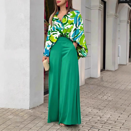 Damen Weit geschnittene Culotte-Hose mit hohem Bund und fließendem Stoff EB