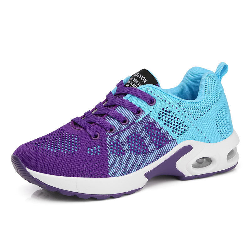 Damen atmungsaktive Strick-Sneaker mit Luftkammer-Zwischensohle und gepolstertem Einstieg EB