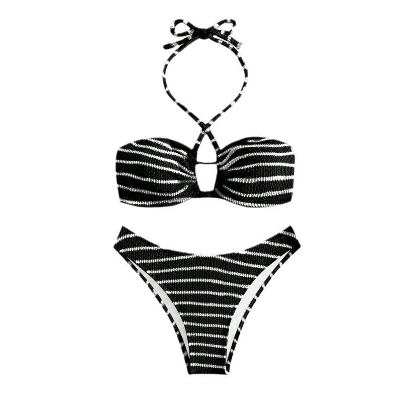 Damen Bandeau-Bikini mit verspieltem Schnitt und trendigen Bindebändern EB