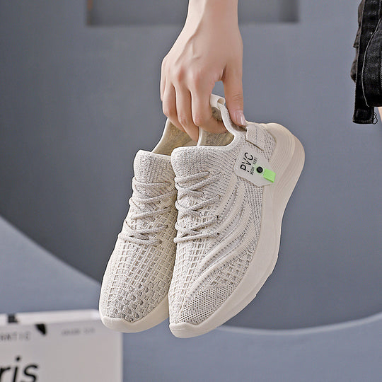 Damen Sportliche Sneakers mit atmungsaktivem Obermaterial und stabiler Sohle EB