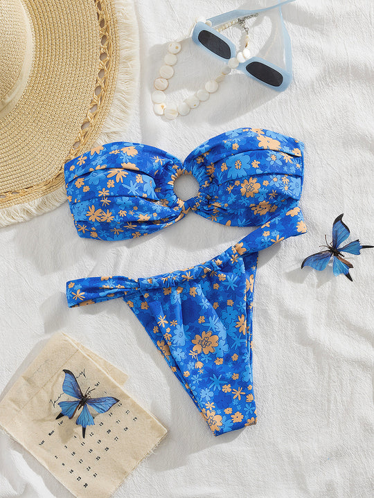 Damen Bandeau-Bikini mit stylischem Knotendesign EB