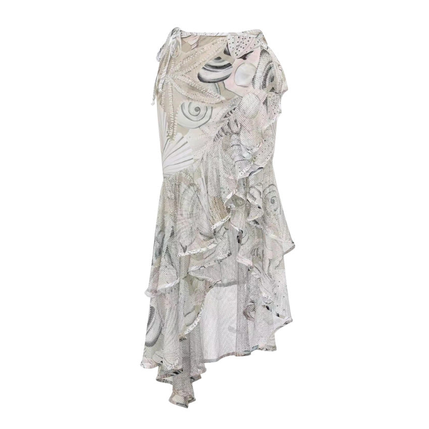 Damen Einseitiger Badeanzug mit floraler Applikation EB